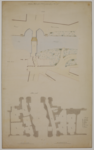 216737 Plattegrond van de Wittevrouwenpoort met indeling van de vertrekken; met een plattegrond van de ligging van de ...